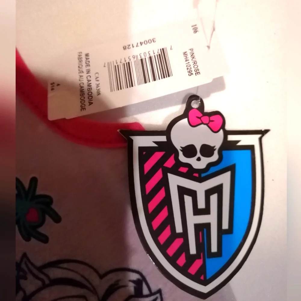 Monster High Girls Two-piece Pajama Set NWT Size 4 - Picture 3 of 9